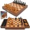 Toy Time Inlaid Walnut style Magnetized Wood withStaunton Wood Chessmen 695052JGF - alternate 1